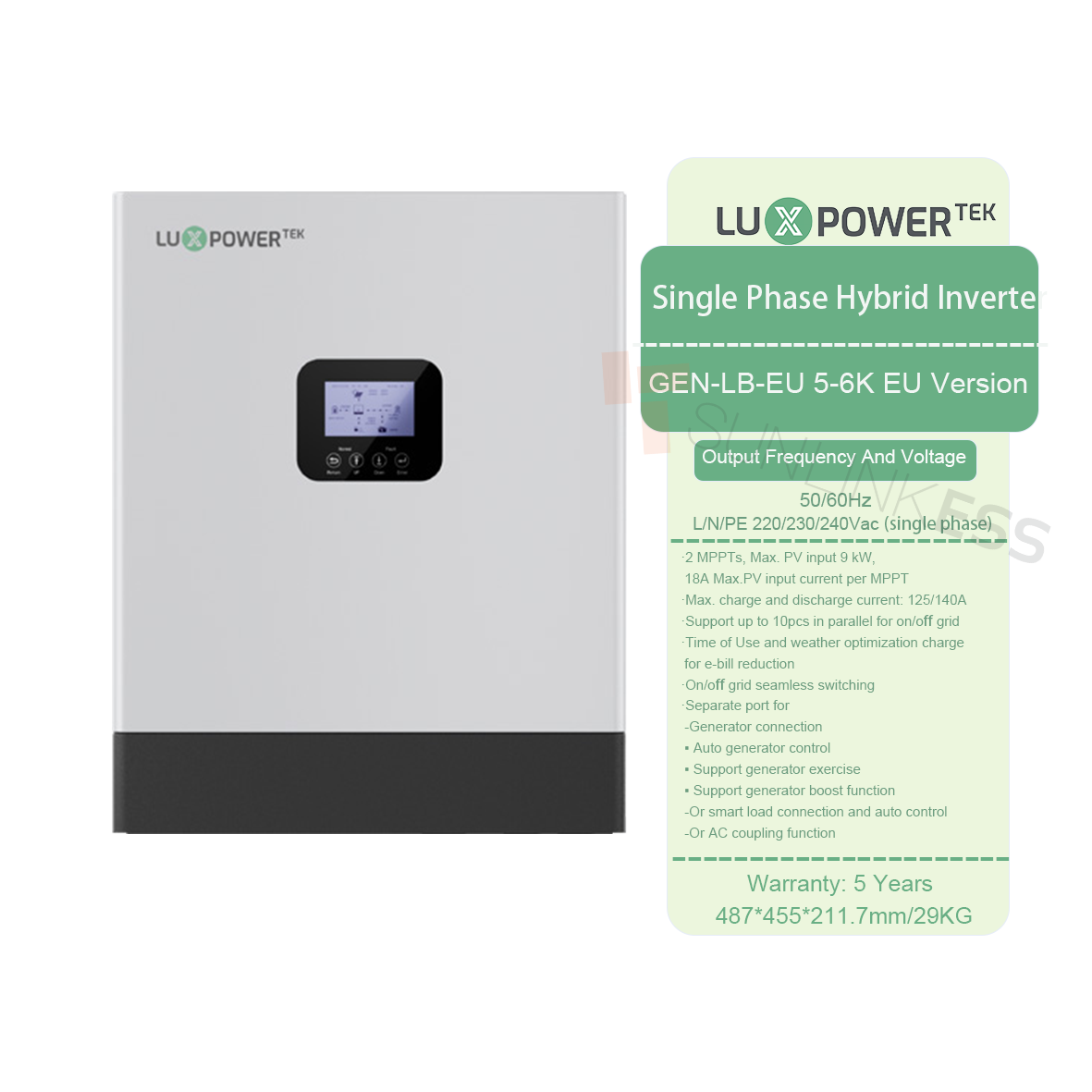 LuxPower Gen-LB-EU 3-6K Solar Power Inverter